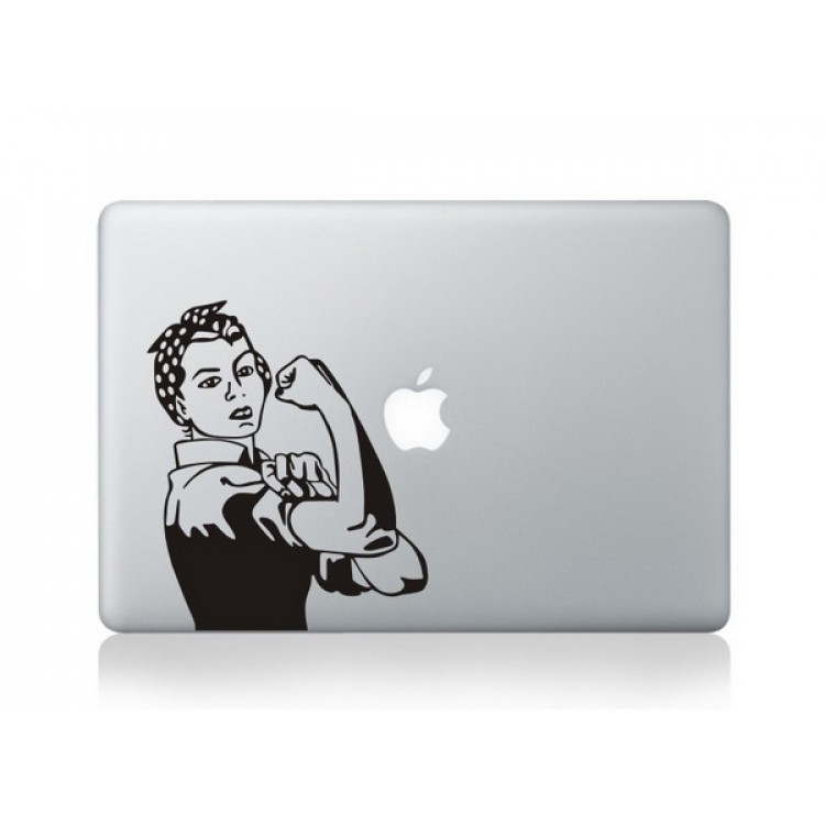 We Can Do It MacBook Zwarte Sticker